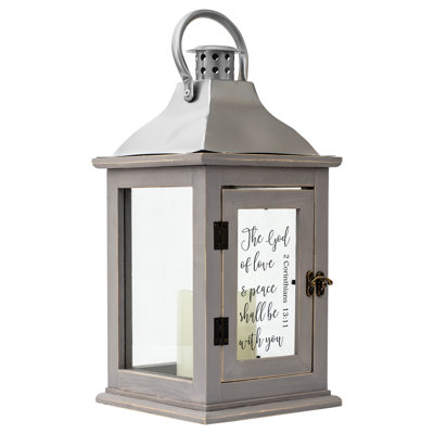 13'' H Tabletop Lantern with Candle Included