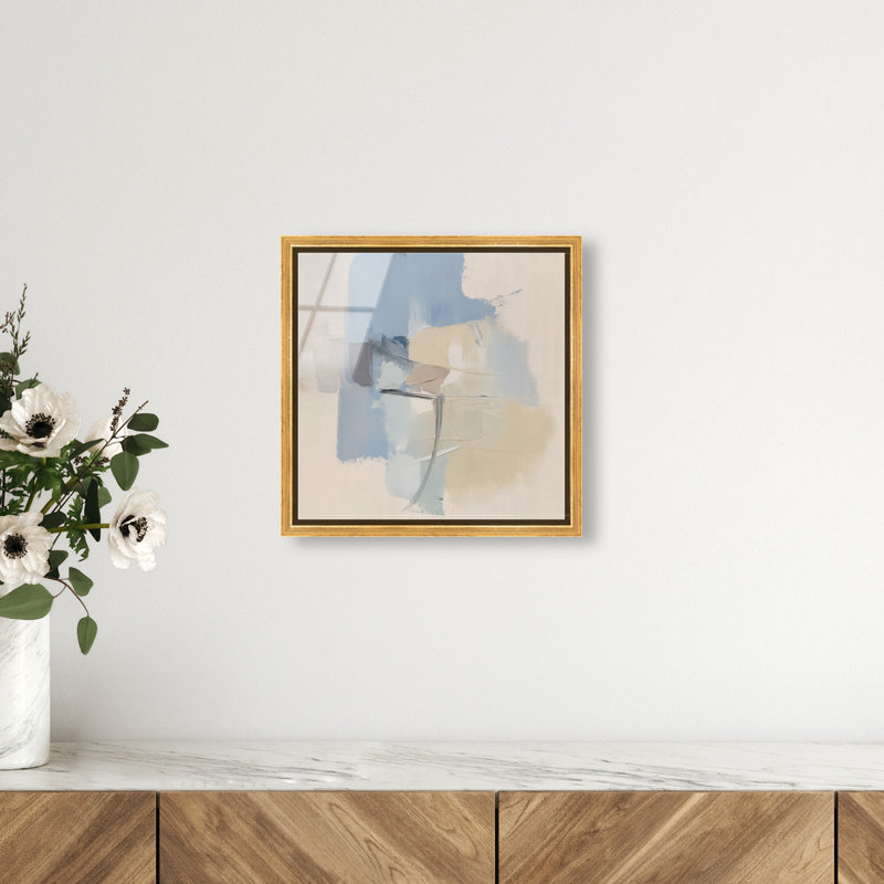 Clouded Calm II High-Gloss Frameless Acrylic Glass Wall Art Abstract Print by Oliver Gal, Ready to Hang, 12 x 12, 13"H x 13"W