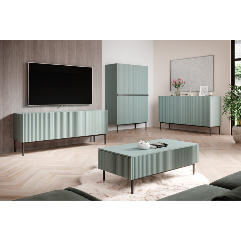 150cm Sideboard, Green/Black