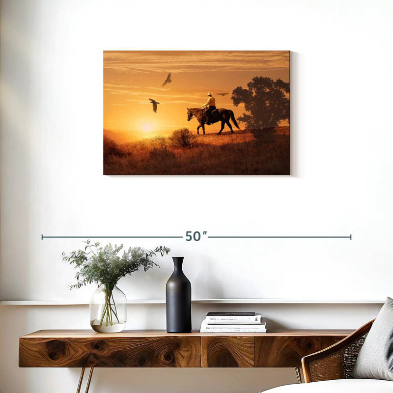 Cowboy solitaire Lelar, H 20 po x l 30 po