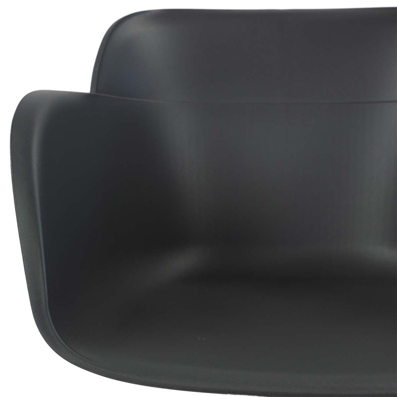 Liara 45cm H Armchair, Chrome, Charcoal