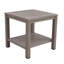 Table de bout en aluminium avec tablette