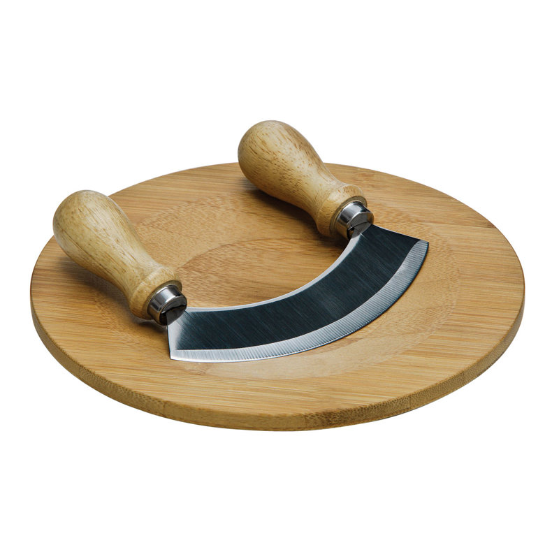 20cm Chopping Board with Mezzaluna Chopper