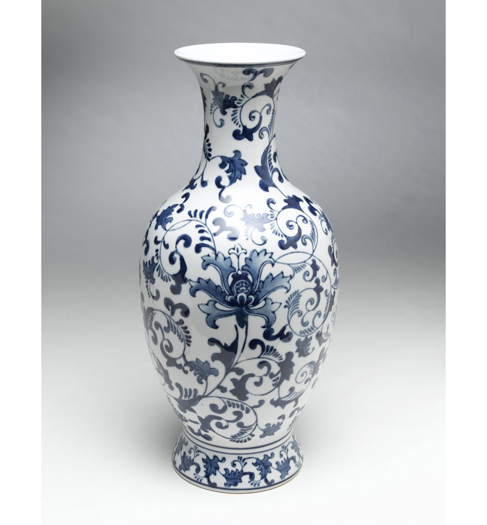 Clarissa Floral Floor Vase Charlton Home®