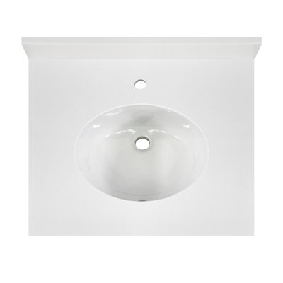 Plateau de meuble-lavabo simple 25 "avec lavabo