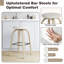 Ensemble de 2 tabourets de bar pivotants de style Mid-Century moderne-2123975838