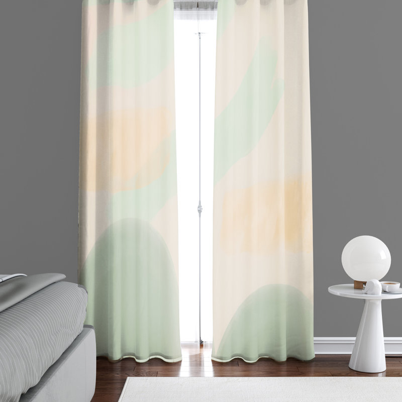 Paire de rideaux semi-transparents en polyester Annease, L 20 po x L 61 po