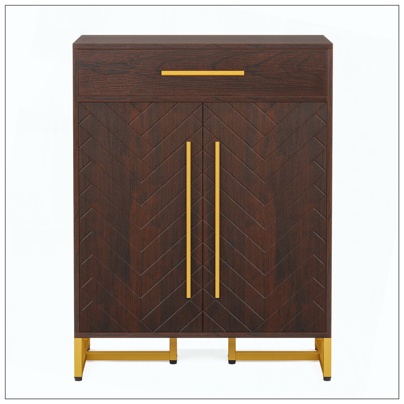 Armoire de rangement pour chaussures à 6 niveaux avec portes