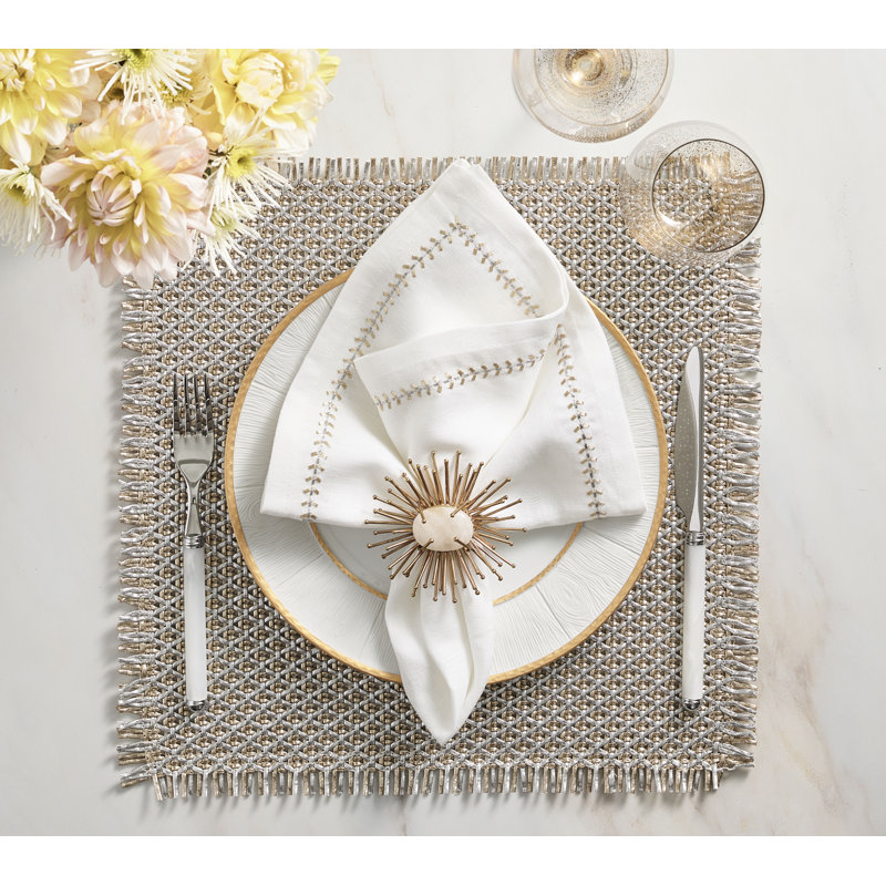 Fringe Placemat in Gold/Silver