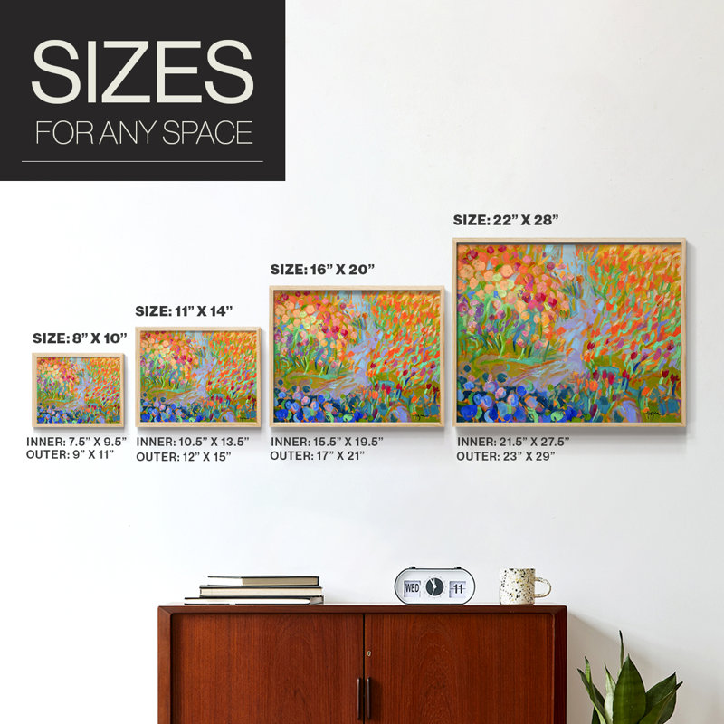Garden Joy Gifts -Framed Print - Restickable, 8" H x 10" W, Natural