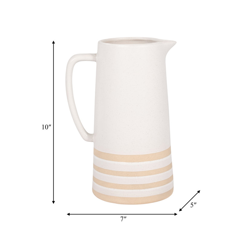 Kekoa Handmade Ceramic Table Vase, 10" H x 7" W x 5" D