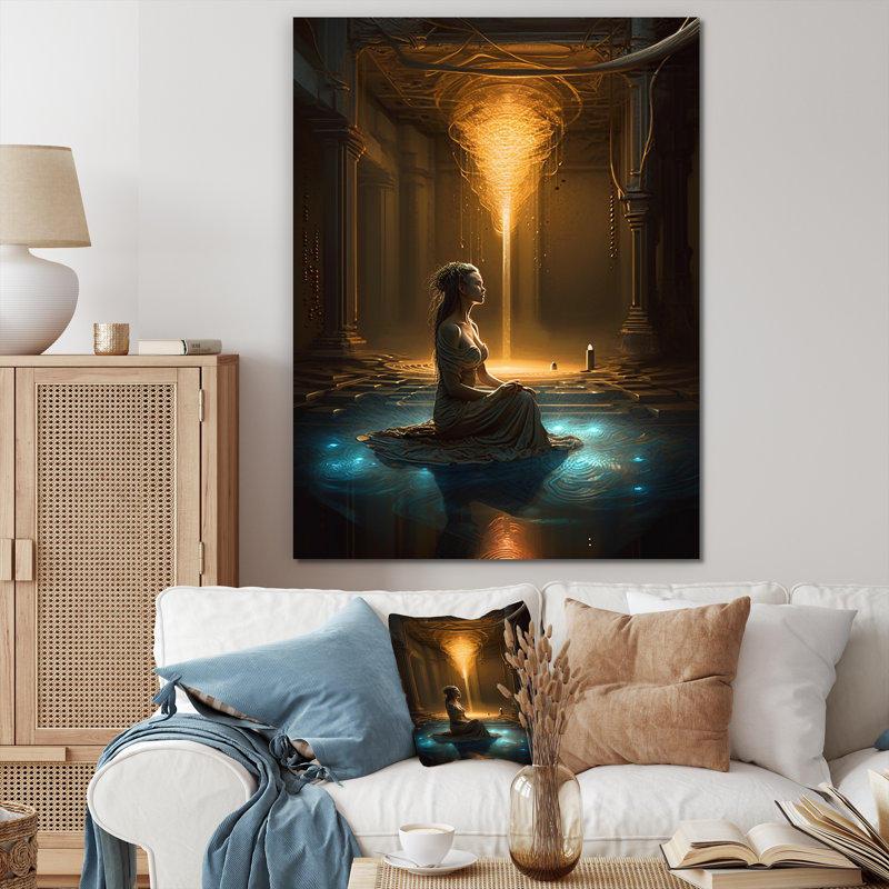 " Meditation Divine Invocation ", 32" H x 24" W x 1" D, Wrapped Canvas