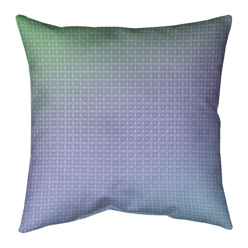 Katelyn Elizabeth Solid Colour Reversible Throw Pillow, 14 x 14, No Fill, Green/purple/Blue