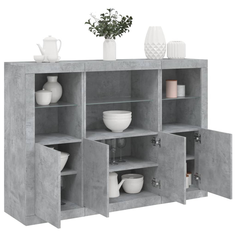 Aznar 142.5cm Sideboard, Concrete Grey