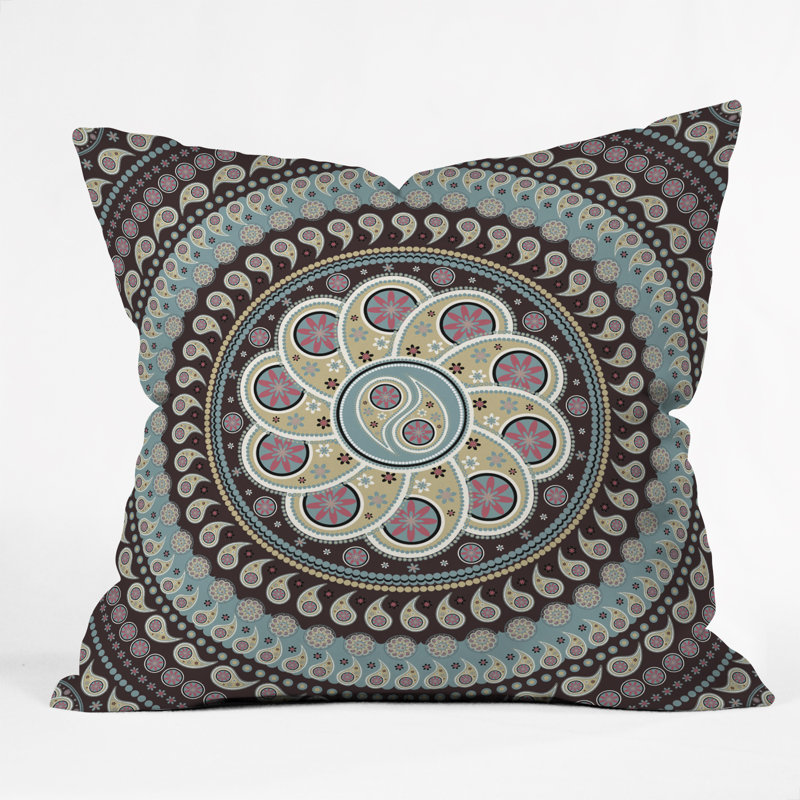 Mandala Paisley Throw Pillow, 26" x 26"