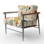 Fauteuil d'appoint rembourré beige Mid Century-1173729124