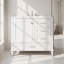 Meuble-lavabo simple Quill de 91 cm (36 po) en blanc éclatant avec comptoir en céramique blanche, portes de style Shaker et rangement à fermeture amortie