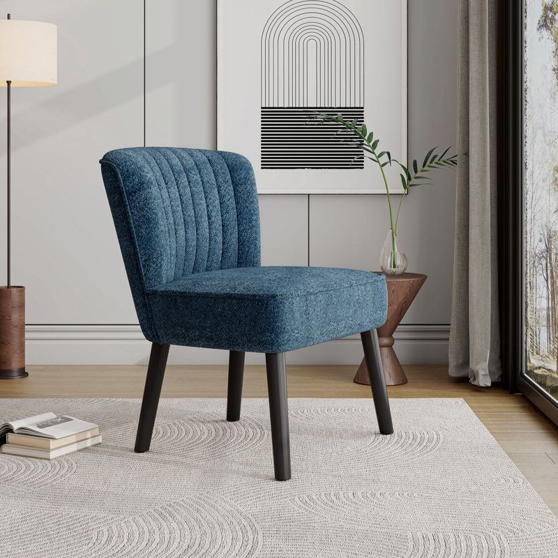 Chaise en bleu marine, Navy Blue Boucle