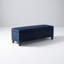 Banc de rangement rembourré avec repose-pieds avec compartiment dissimulé, capacité de poids de 300 lb, structure en bois robuste, siège multifonctionnel, salon, chambre à coucher, couloir