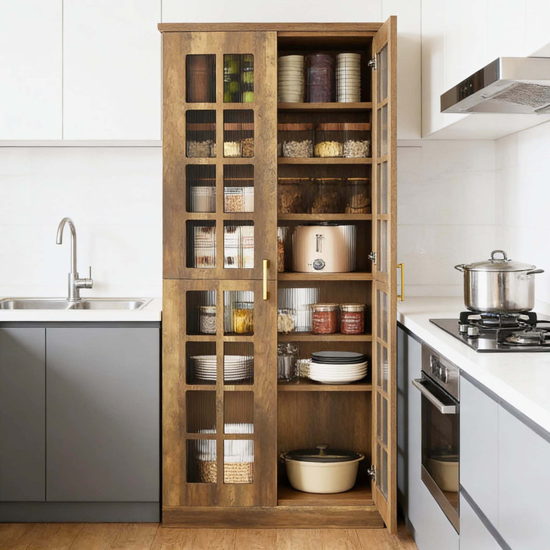 Tall Spacious Kitchen Cupboard and Pantry Cabinet
