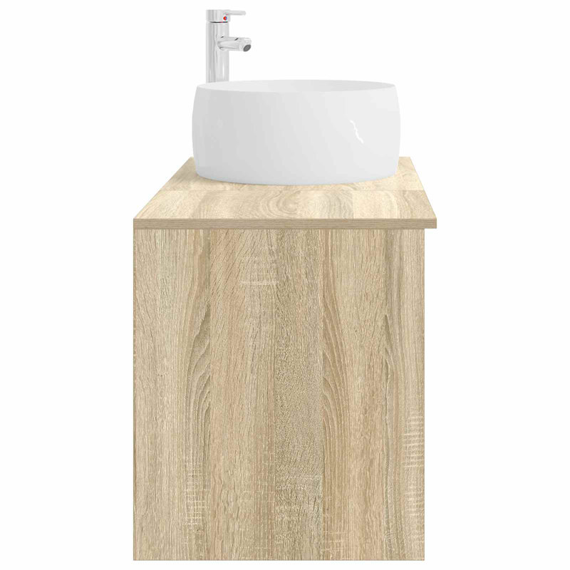 Vanity & Mirror Set, Sonoma Oak