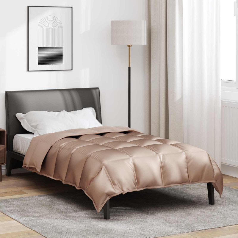  Winter Duvet Gold 220 X 140 Cm Satin And Microfiber, Single