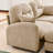 Camel Modular Sectional U Shaped Couch With , Soft And Wrinkle - Chenille Fabric, High Resilience Sponge Seat, , For Bedroom Living Area 4 Seat Ergonomic Design, Cushion Multiple Seating-2136205120