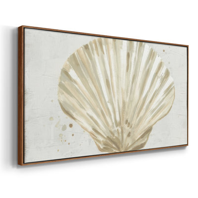 Neutre coquille Fresco IV - Toile tendue avec châssis encadré - Prêt à être accroché