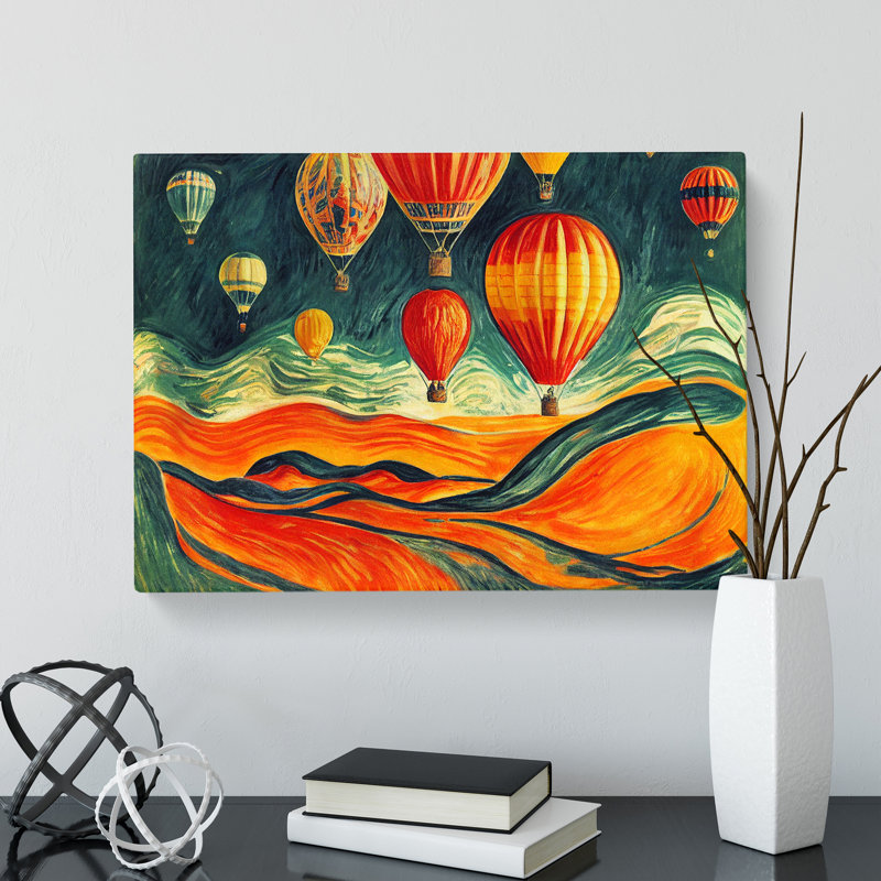 Surreal Hot Air Balloons - Wrapped Canvas, 35cm H x 50cm W x 3cm D