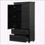 Grande armoire de rangement polyvalente avec plusieurs compartiments pour divers espaces-1931549515