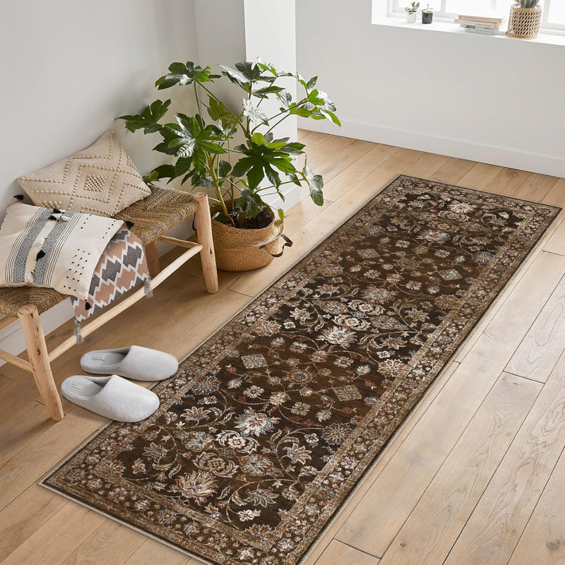 Tapis de couloir 2 x 6 pour tapis de couloir lavable à la machine antidérapant Enrteway, Tapis de couloir 2 pi x 6 pi