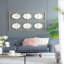 Miroir mural 3 pièces dans un cadre rectangulaire doré, décoration murale pour le salon de la chambre à coucher-61710716