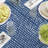 Rectangular Tablecloth, 100% Cotton, 52X120", Dots In Stripes-1900526826