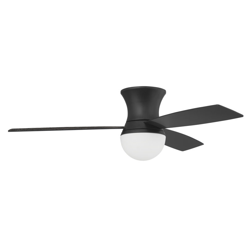52'' Ceiling Fan with LED Lights, Flat Black