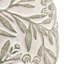 Jardinière S / 2 sable et ciment gris avec motif floral vert gravé, L: P 6,7 x 6,3 po S: P 5,5 po x P 5 po