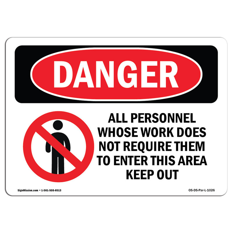 Panneau «Keep Out» en aluminium 12 x 18, H 12 po x l 18 po x P 0,1 po