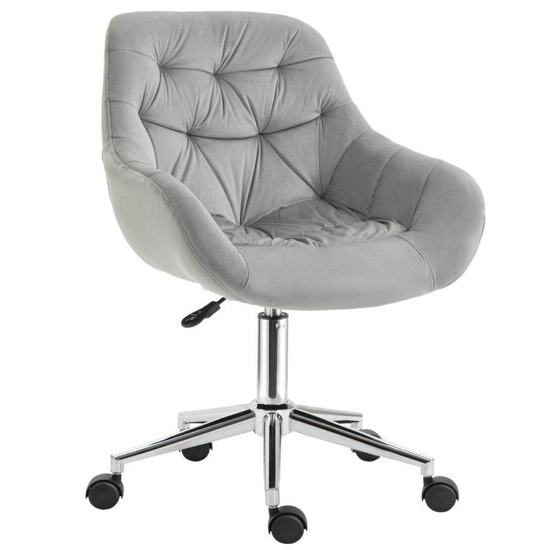 Sagefield Velvet Office Chair, Grey