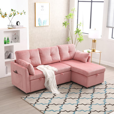Modular L-Shaped Sofa, Modular Long Sofa With Reversible Chaise Lounge, Sofa Bed, Sleeper Sofa, Modular Sofa Combination With Storage Seats