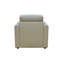 Canapé rembourré en cuir pour salon avec coussin et coussin de dossier, beige