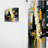 Abstract Geometric Black And Yellow V - Modern Curtain - Velvet Room Darkening - 1 panel-107592890