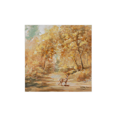Golden Clearing Hand -Painted Acrylic Painting