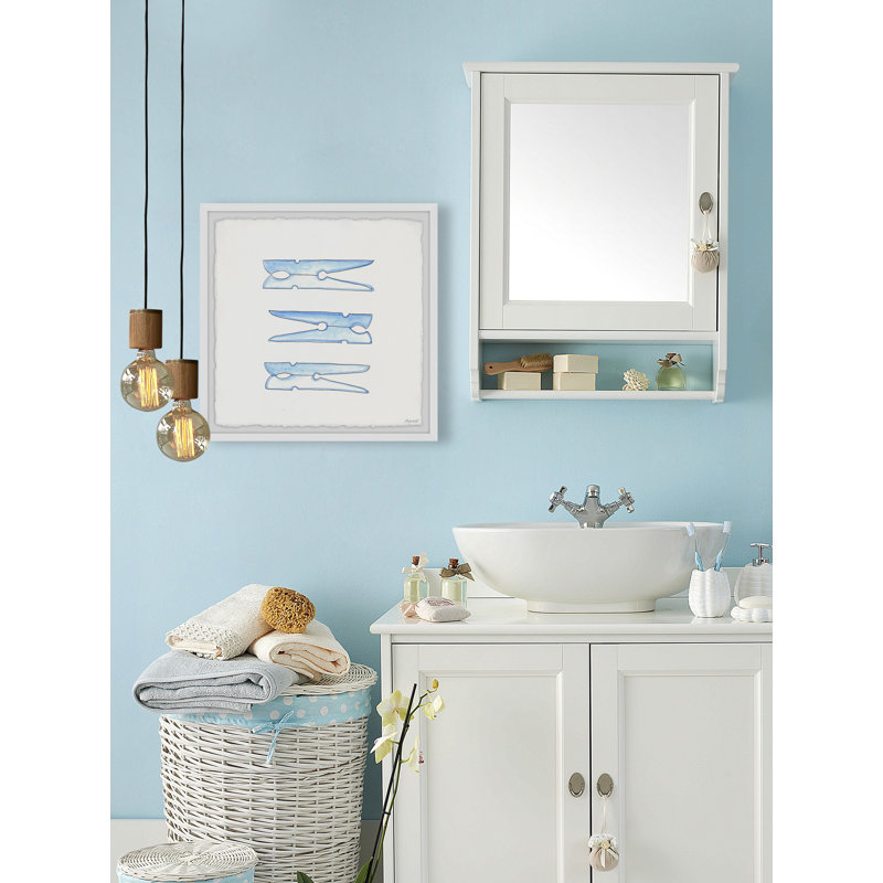 Clothespins - Single Picture Frame Print, 61cm H x 61cm W x 3.81cm D