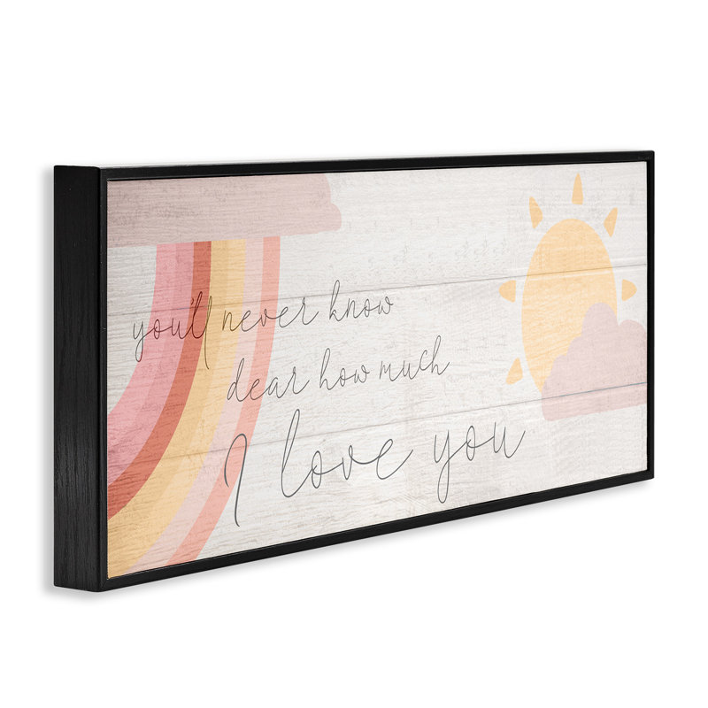 «Love You Rainbow», estampe numérique par Daphne Polselli, Giclée encadrée noir minuit, H 10 po x l 24 po