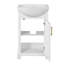 Ensemble de meuble-lavabo sur pied 20 po avec lavabo en céramique, ensemble de meuble-lavabo simple autoportant avec porte à fermeture douce-1585344903