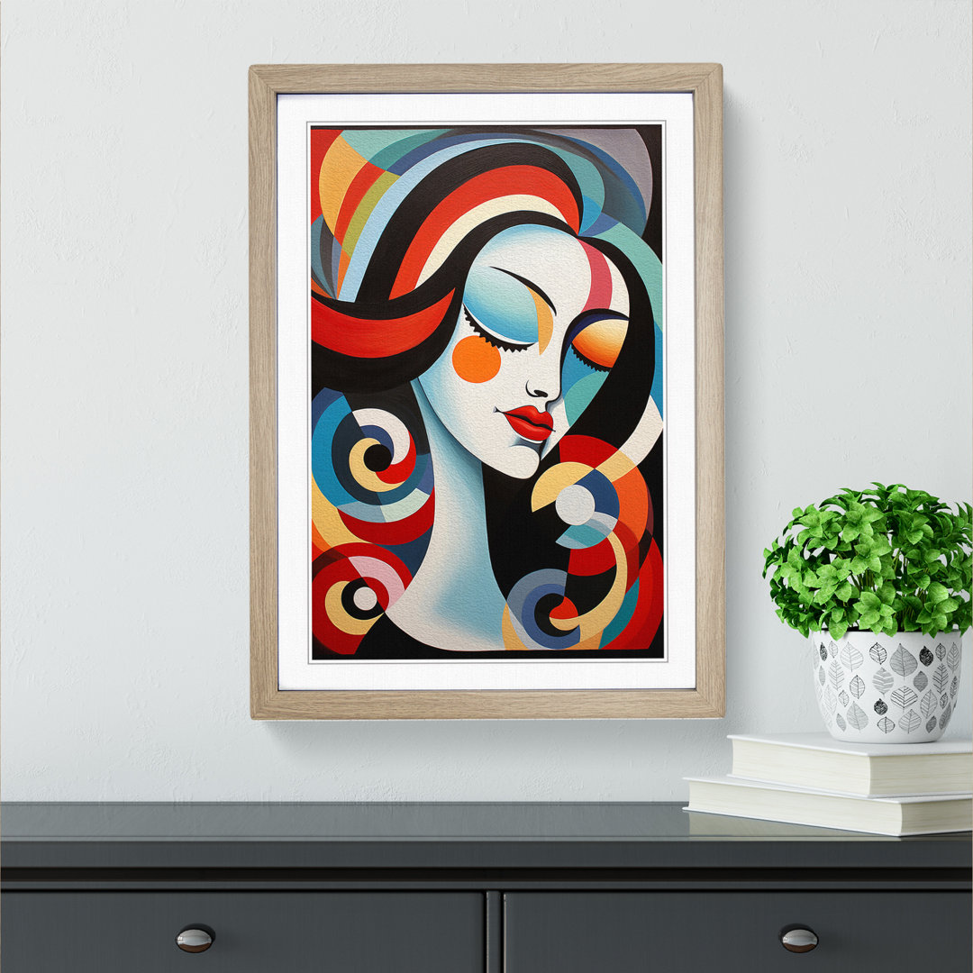 Pablo Picasso Op Art - Framed Print