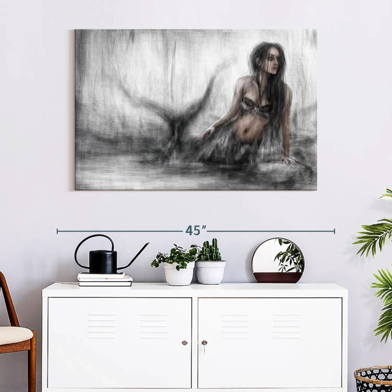 Kelan Dark Mermaid, 26" H x 39" W