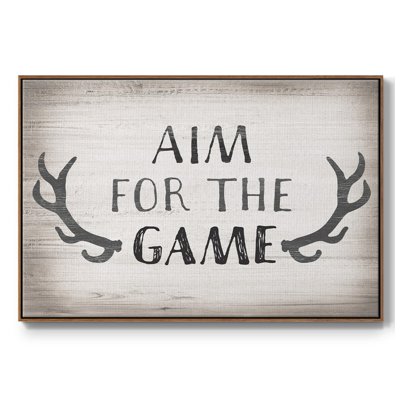 «Aim Game», reproduction sur toile, Noyer, H 27 po x l 41 po x P 2 po