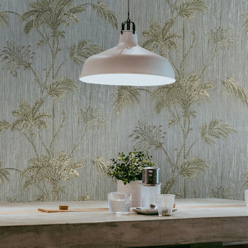 Papier peint à motif floral en similicuir Lieberum