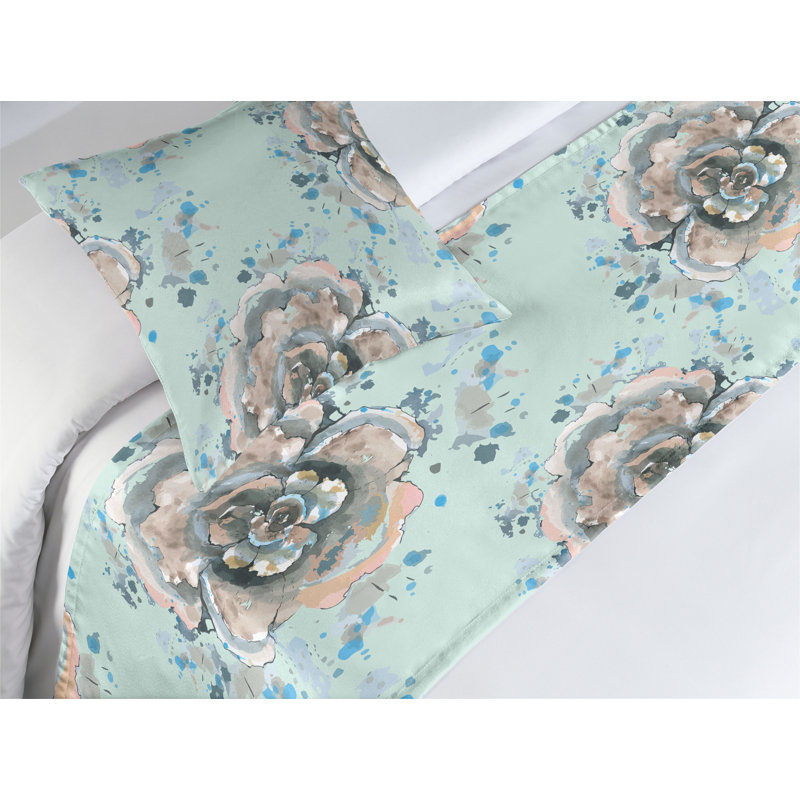Ensemble de chemin de lit Ambesonne Roses, Lit simple