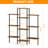 Industrial 4-Layer Bookshelf with Metal Frame